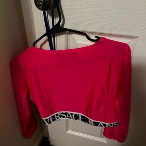 Pink Crop Top Size 5 xxl Versace Couture